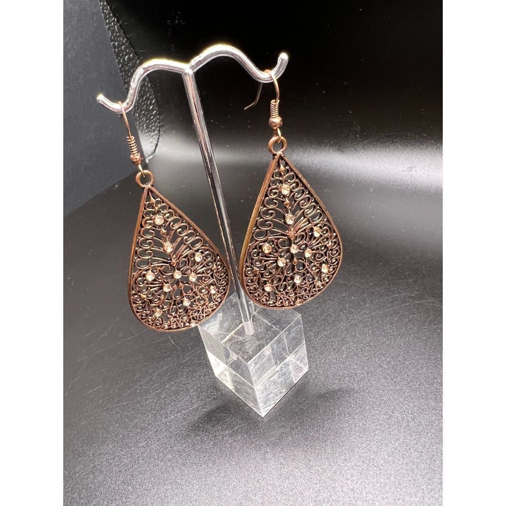 Copper Filigree Earrings